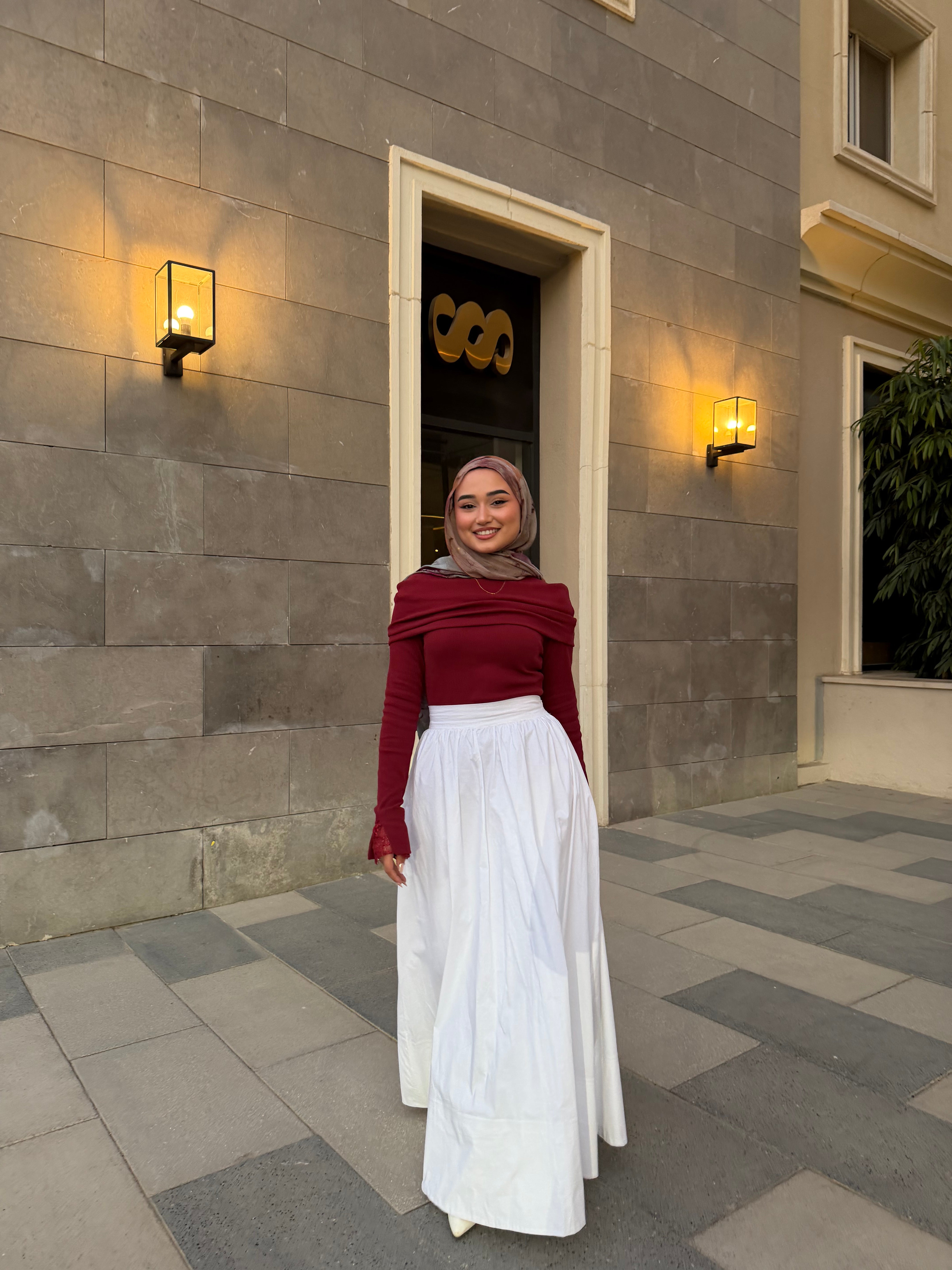 Poplin skirt