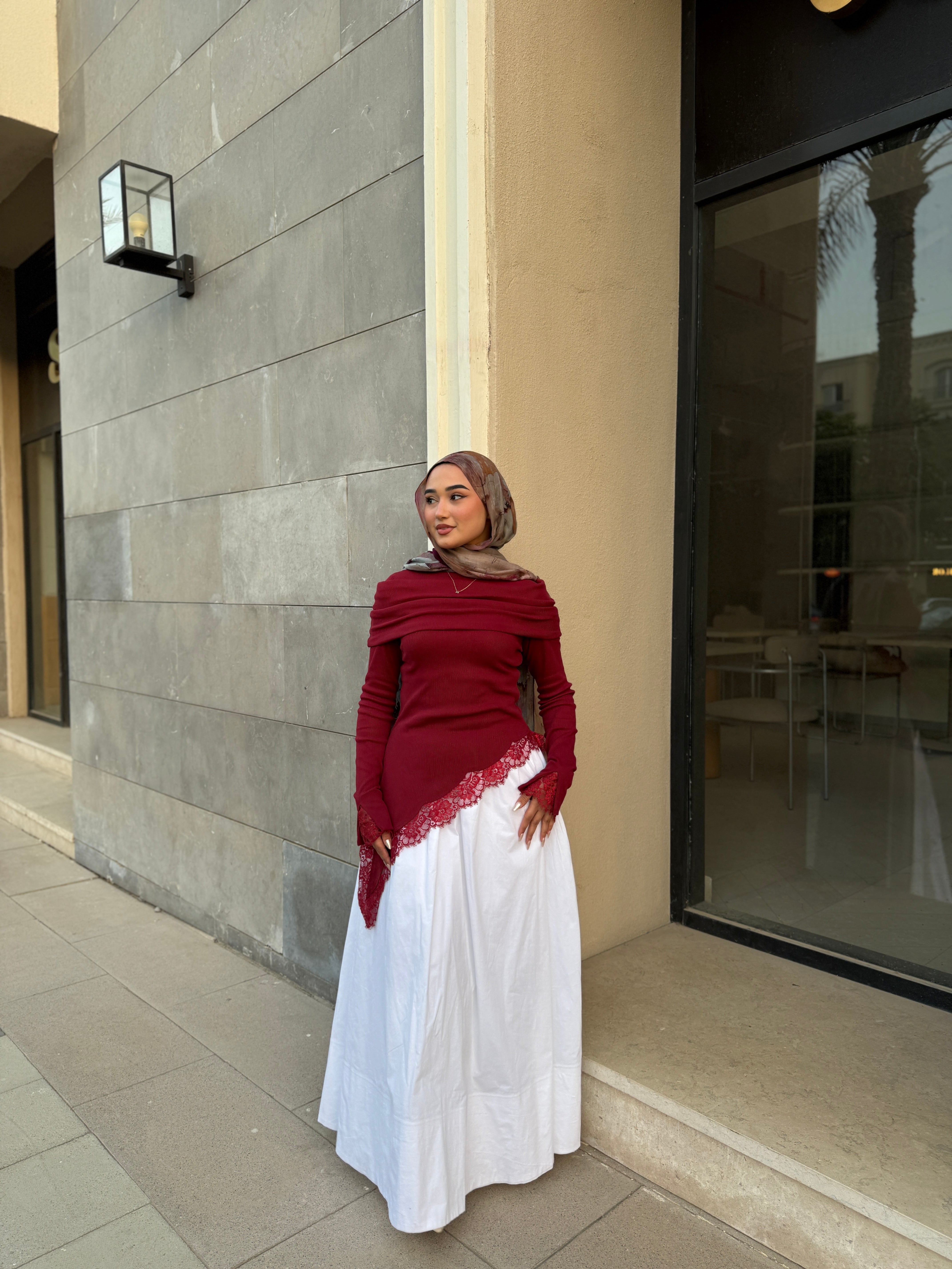 Poplin skirt